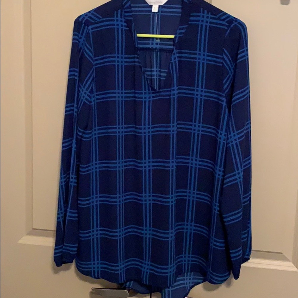 Blue on blue plaid